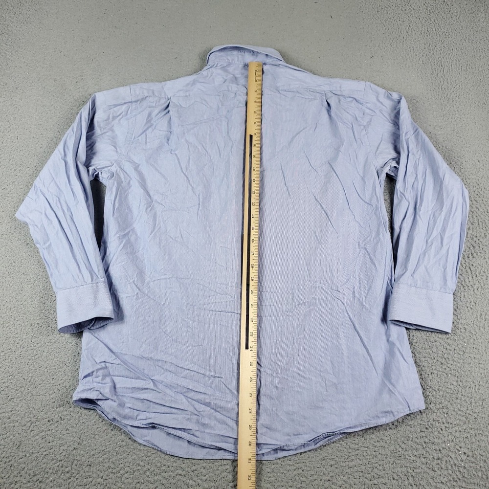 Tommy Hilfiger Shirt Mens 16 Blue Dress Button Up Long Sleeve * - Picture 4 of 7